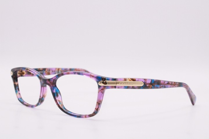 COACH HC 6065 5288 CONFETTI PURPLE GOLD AUTHENTIC FRAMES EYEGLASSES 51-17 K2