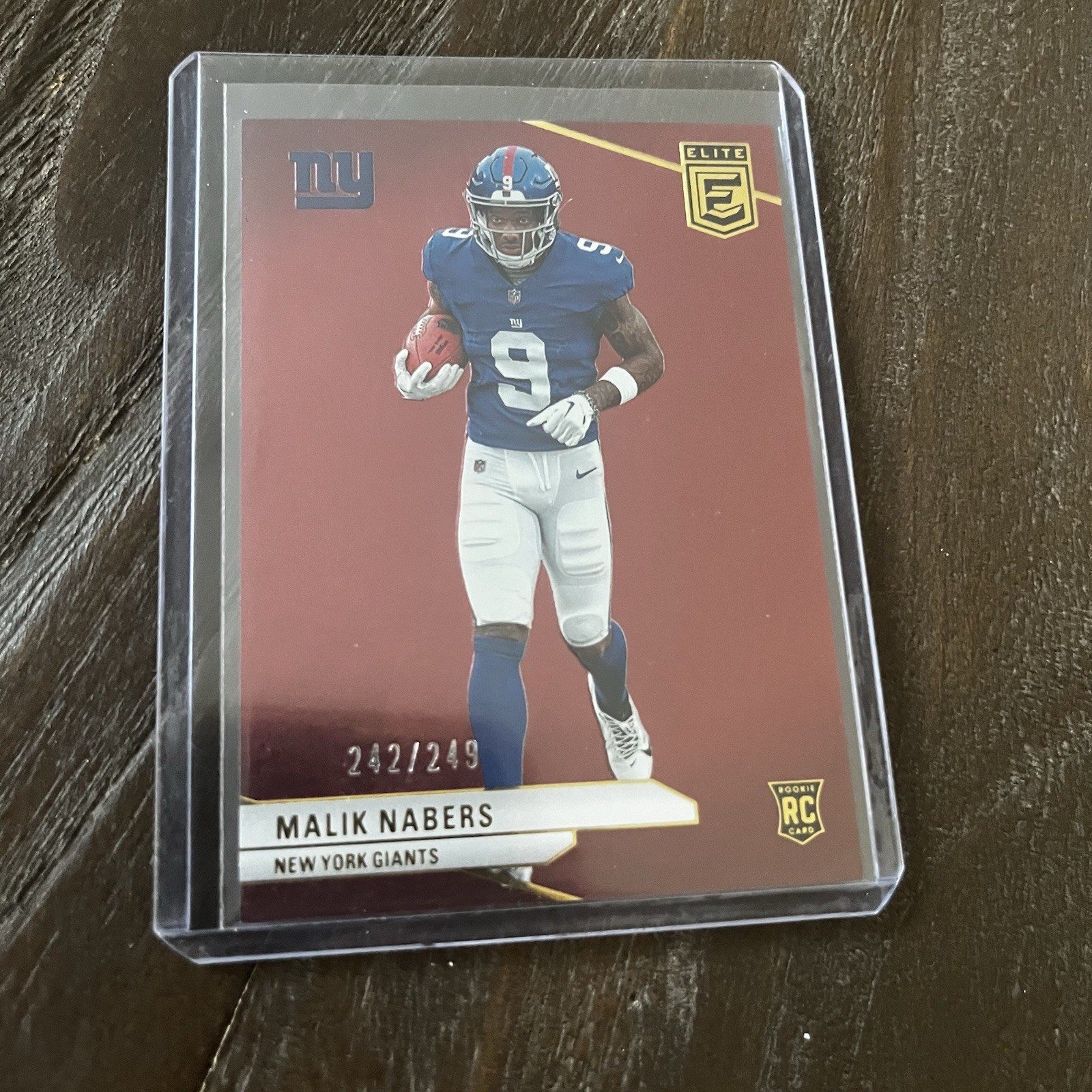 Malik Nabers /249 Red Rookie Card Donruss Elite 2024-2025 No.196