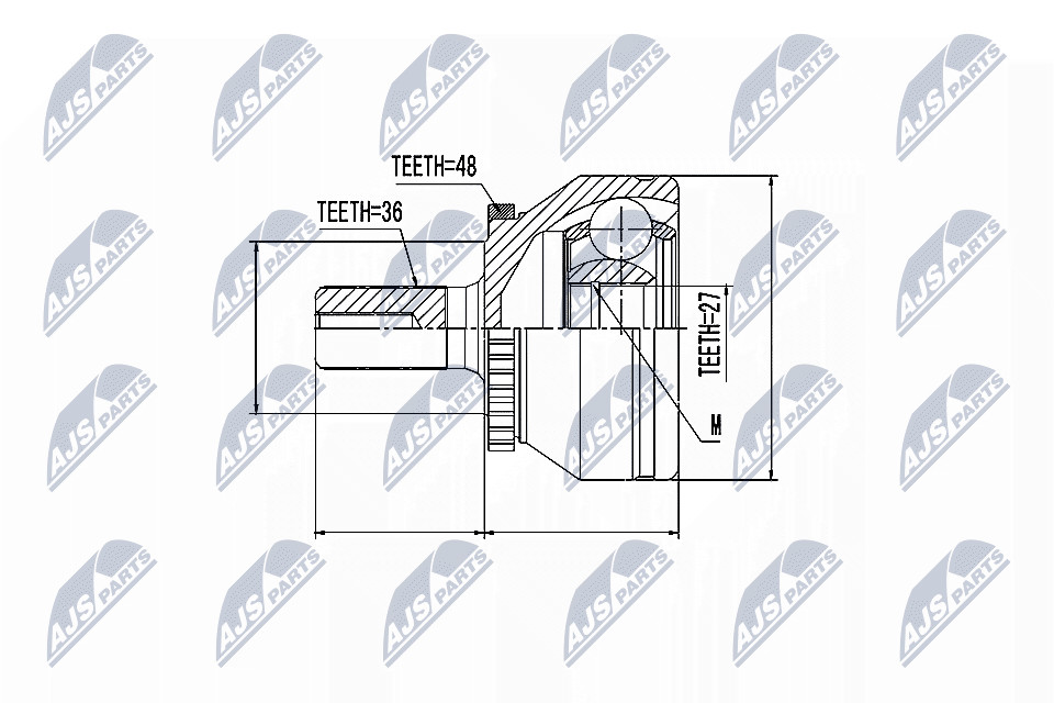 ✅Fits NTY NPZ-VV-017 OUTER CV JOINT ⭐UK Seller⭐ - Image 8