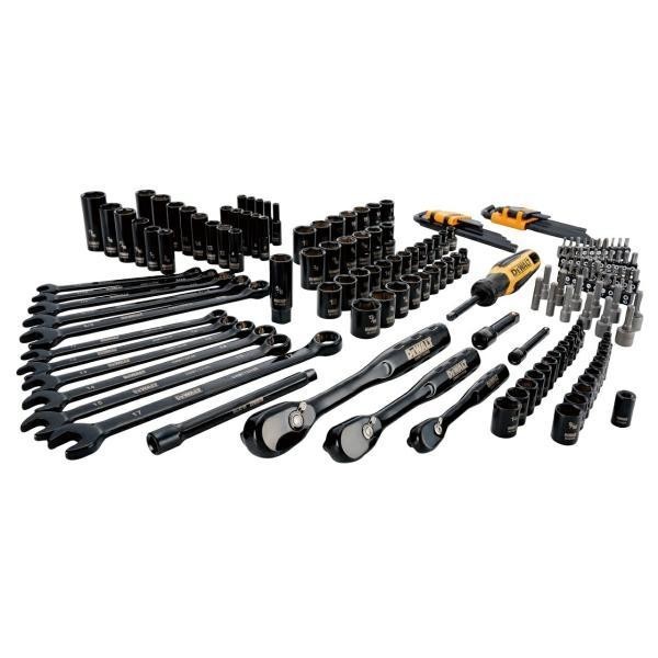 DEWALT DWMT45184 Black Chrome Mechanics Tool Set, 184pcs w/ Hard