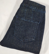 PILCRO Anthropologie jeans High-Rise Denim Legging dark Metallic sparkly sz 25