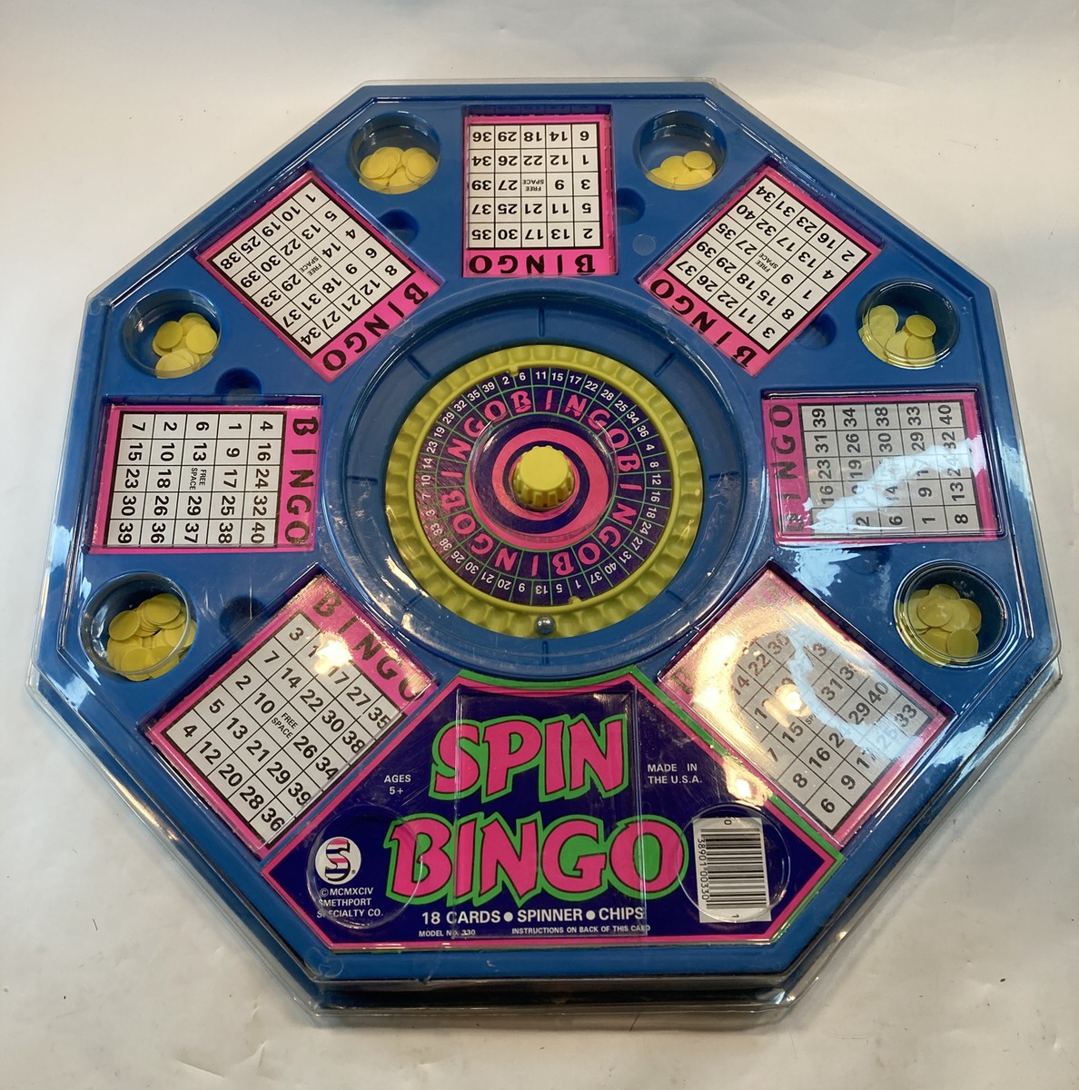 Vintage Smethport Roulette-Style Spin Bingo Board Game Complete