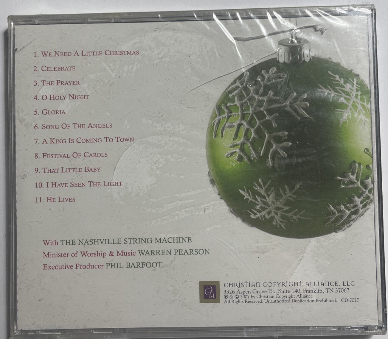 The Joy Of Christmas Celebrating 20 Years Southcliff Singing Christmas Tree CD