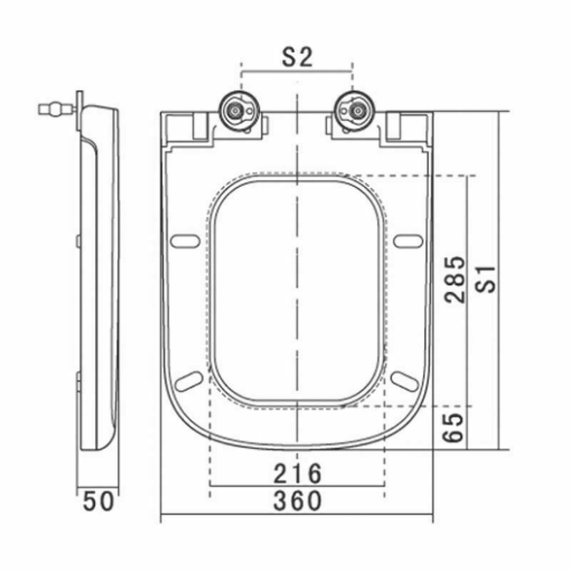 Replacement RAK600 Soft Close Toilet Seat Top Quick Release Hinges