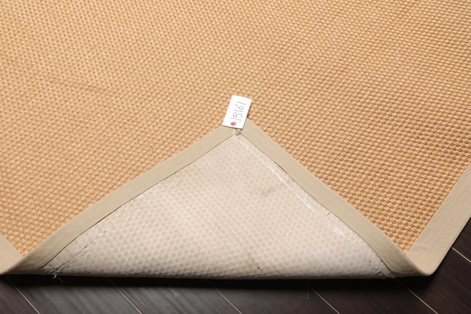 Современный плоский восточный ковер ручной работы 8 x 9 футов 11 дюймов богемное сизаль - Изображение 4 из 4