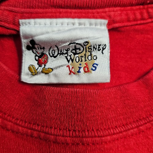 Vtg Walt Disney World Kids Small Mickey Mouse Logo Red Crewneck Shirt Tee V1a - Picture 3 of 8