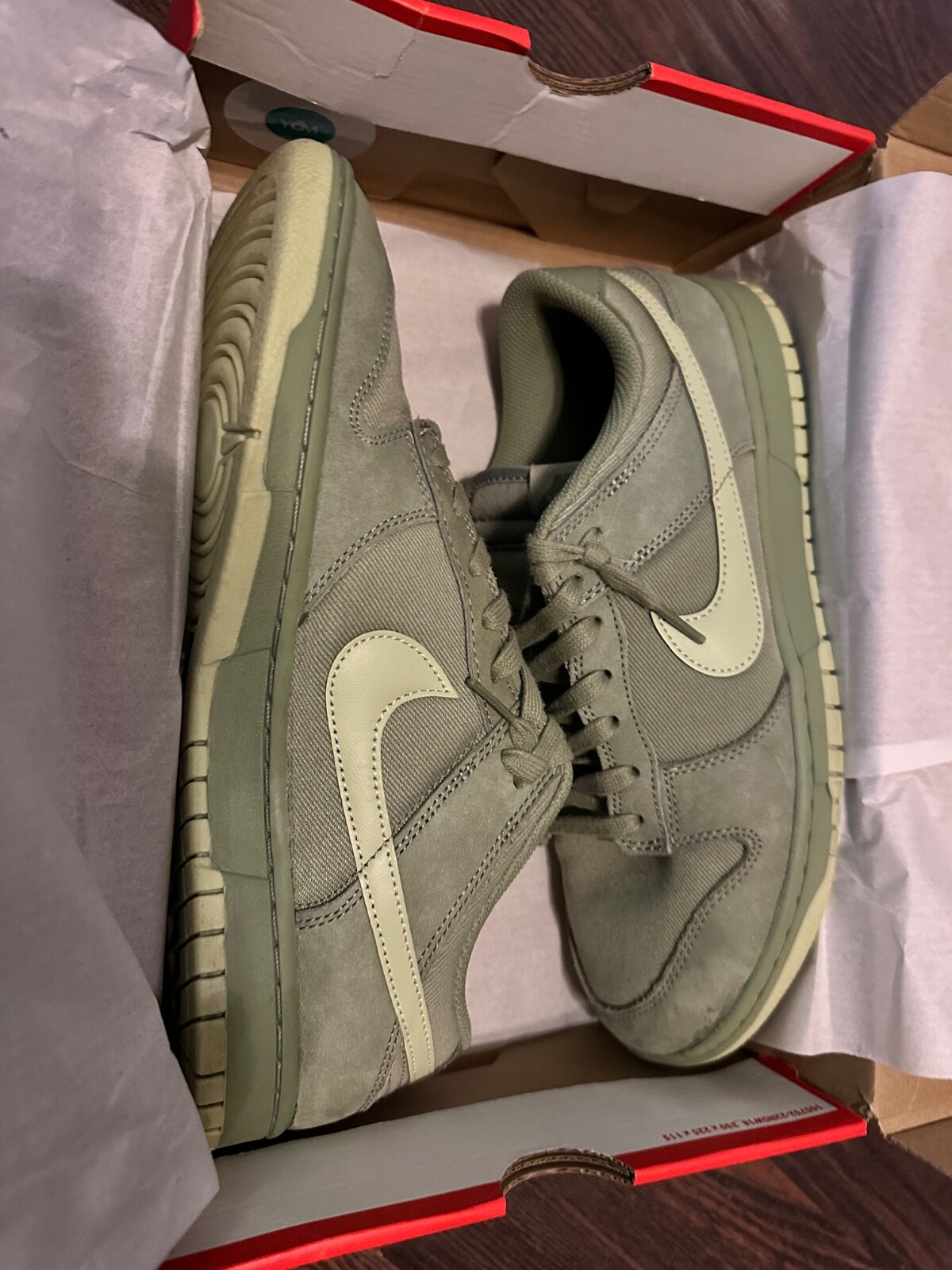 Nike Oil Green Premium Dunks. Size 10.5 - image 7