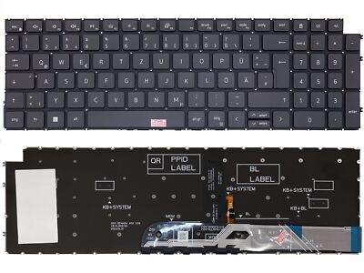 DE - Tastatur Keyboard mit Beleuchtung kompatibel für DELL Inspiron 15 3510