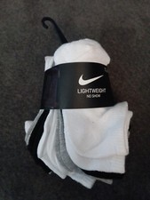 NEW 8 PAIR PACK NIKE KIDS SOCKS 4-5, NO SHOW L6