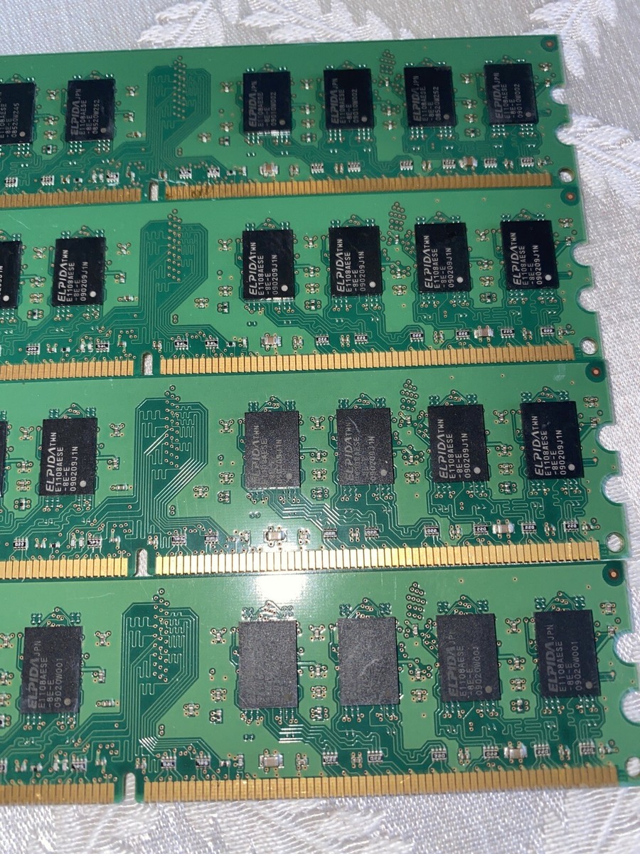 ELPIDA 2GB 2RX8 PC2-6400U-666 EBE21UE8AFFA-8G-E LOT OF 4 | eBay