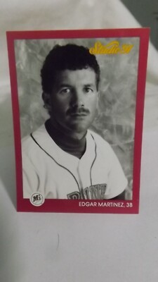1991 Leaf Studio Edgar Martinez Seattle Mariners Baseball Card # 117
