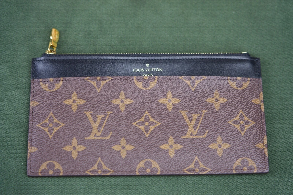 Louis Vuitton Slim Purse Monogram Canvas Black Brown Wallet M80348 | eBay