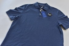 Nautica Men's Polo Solid Mid Tone Blue Short Sleeve NWT Small
