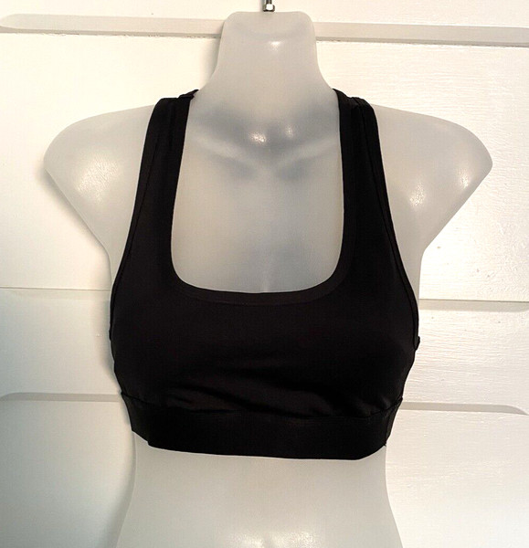 Nicky Kay NK Women’s Black Racerback Padded Sports Bra Size S