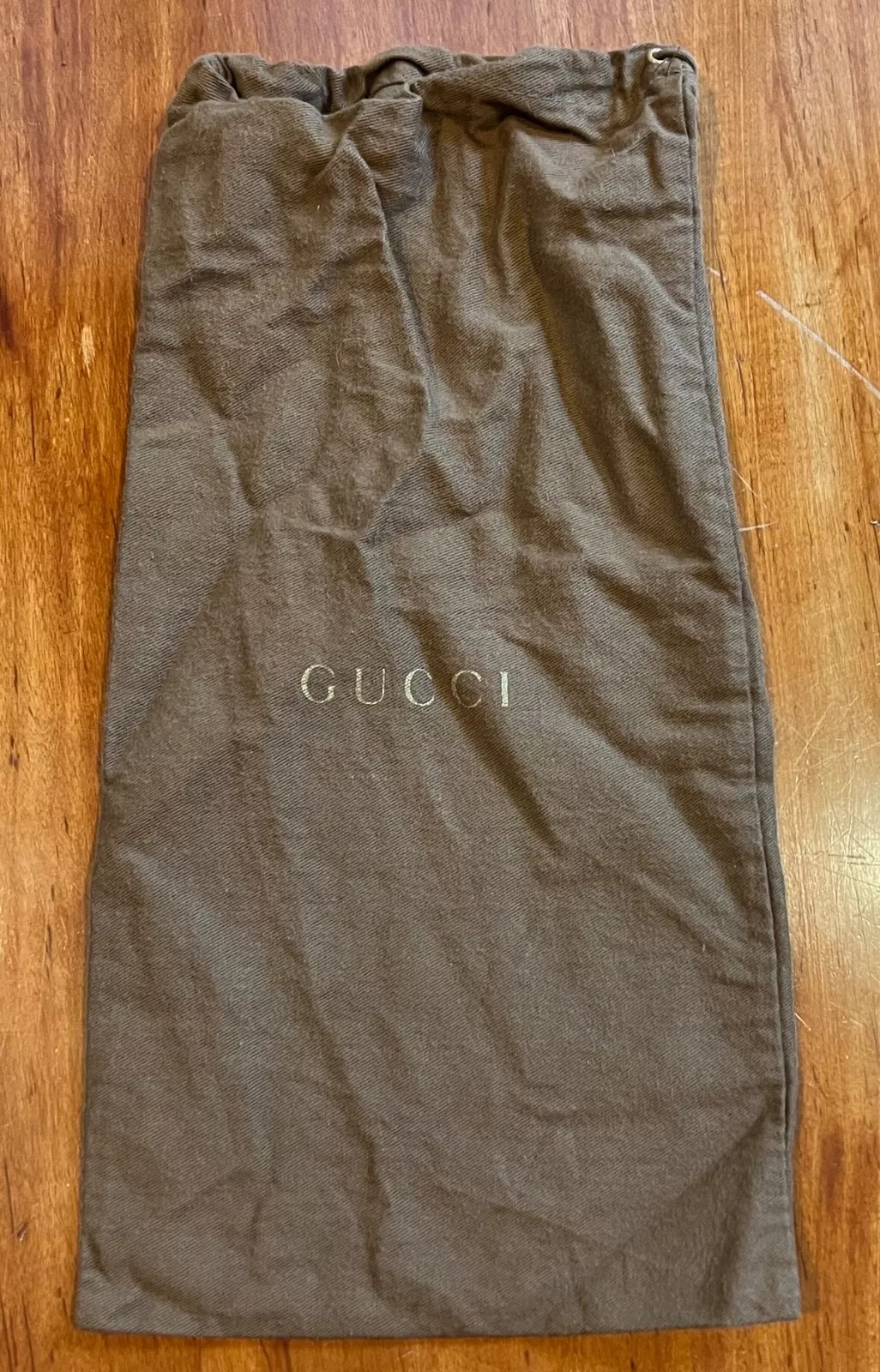 Gucci Chaussures Marron   Sac à Cordon Coton Protection Poussière Doré   Imprimé