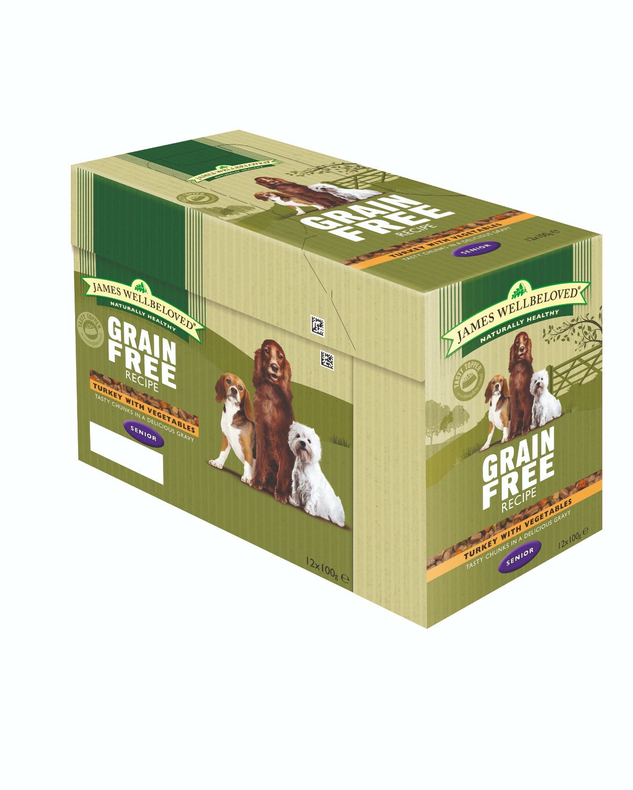 James Wellbeloved Puppy/Adult/Senior Dog Wet Pouches Lamb/Turkey