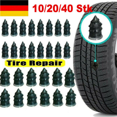 10-40 Set Tire Repair Screw In Rubber Plug Nail Car Tyre Puncture Repair Offroad - Picture 1 of 23
