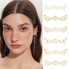 Golden Freckle Face Sticker Temporary Tattoos Corner of Eyes Sticker Body Art