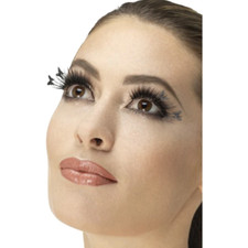 Black False Eyelashes Butterfly Wings  Glue Fake Lash Ladies Fancy Dress Access