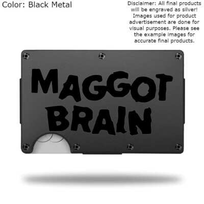 Custom MAGGOT BRAIN Laser Engraved Wallet - Pick A Wallet Color