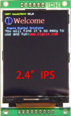 2.4'' Serial:UART/I2C/SPI IPS Super TFT LCD 320x240 Display Module-A for Arduino