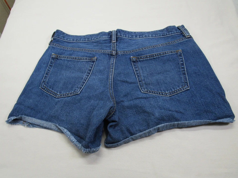 Pantalones cortos de mezclilla para mujer J CREW 31 [36W 42 caderas 5L] estilo lavado oscuro F7776 5 bolsillos Foto 2 de 4