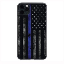 Blue Stripe Grunge American Flag ART for Iphone Samsung Phone Shockproof Case