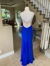 298 NWT ELECTRIC BLUE LA FEMME PROM/PAGEANT/FORMAL DRESS/GOWN 21886 SIZE 6