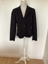 Ana Nonza Black Jacket Size M With Zip Pockets Long Sleeves Smart Workwear