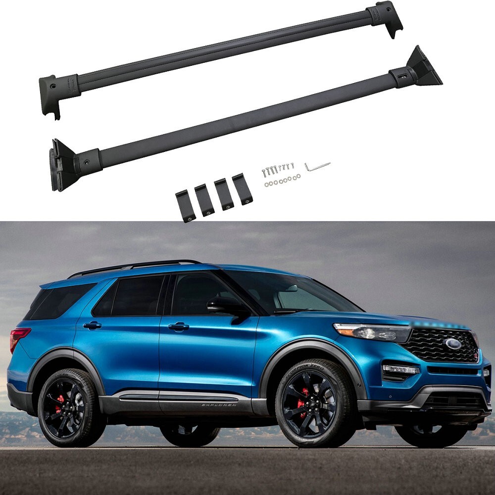2PCS Cross Bar Fits For Ford Explorer 2020-2025 Roof Rail Kayak Cargo Carrier