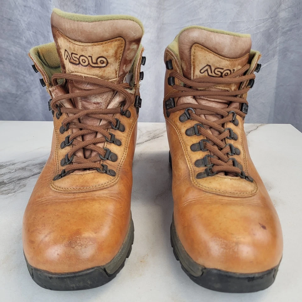 Botas para mujer ASOLO AFX 555 de cuero senderismo trekking aire libre talla 8,5 tostadas trigo Foto 3 de 4