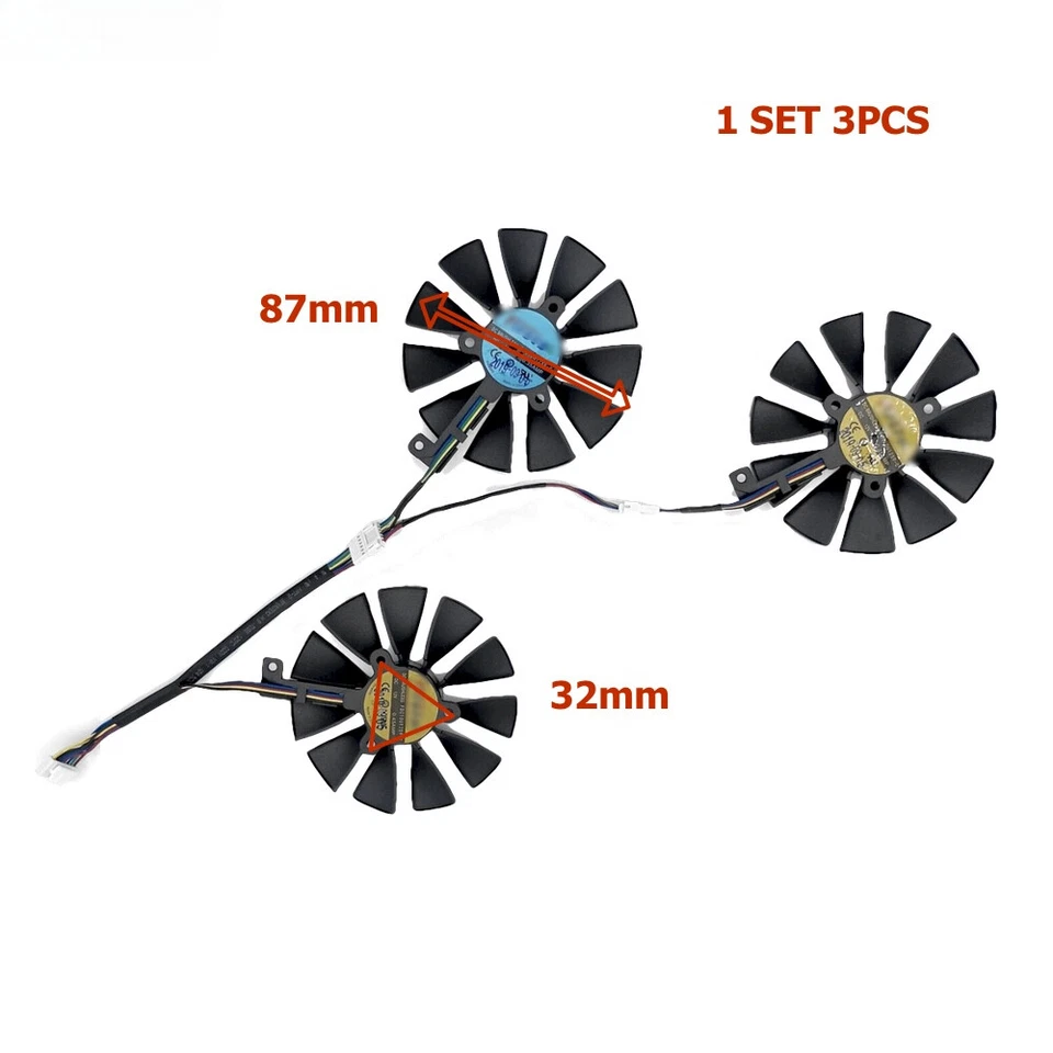 Graphics Video Card Fan for ASUS ROG STRIX RTX 2060 2070 2060S VGA FDC10U12S9-C - Image 2 of 4