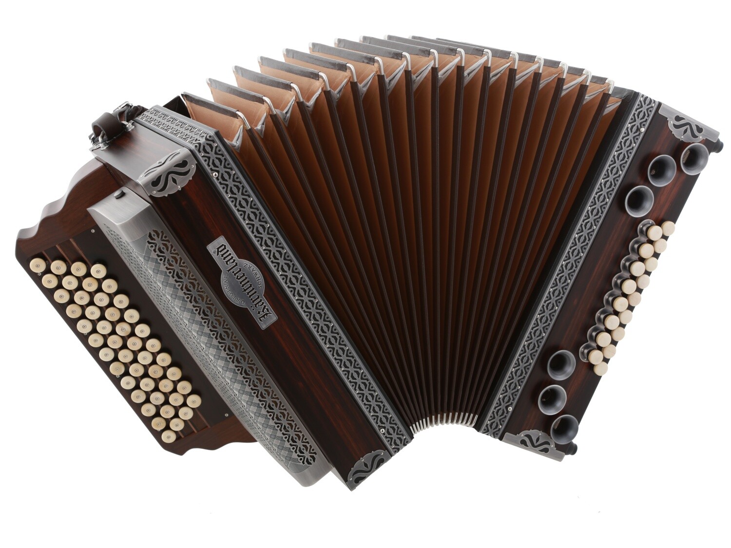 Немецкая губная гармоника Edel-Makassar G-C-F-B Naturholz Profi-Paket Plus 1328190₽