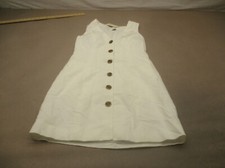 NWT A New Day Size XS Womens White Cotton Sleeveless Button Up Short Dress 268