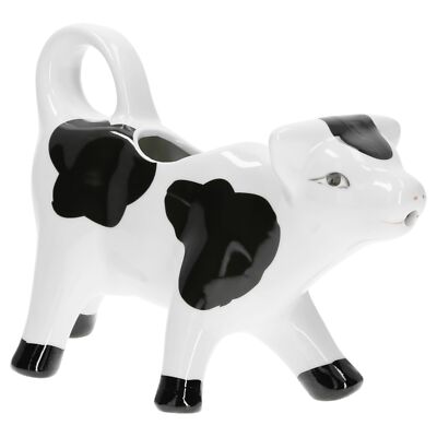 Milchkännchen Kuh Berta 120 ml Keramik Weiß + schwarze Fleckchen Sahne-Gießer