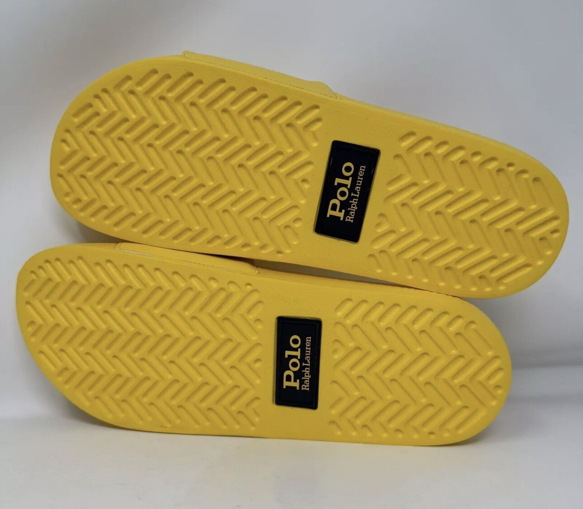 Polo Ralph Lauren BIG POLO BEAR Pool Slides Sandals Yellow Men Size 12 NEW Polo Slides Size 12 Mens Ralph Lauren Yellow Big Polo Bear  main image 4