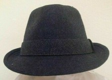 STETSON SALE * MENS GREY FEDORA HAT * 1 L * NEW WINTER WOOL BLEND DRESS LINED
