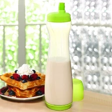 ALDKitchen Batter Dispenser | Easy-Squeeze Plastic Bottle for Waffle Mixes