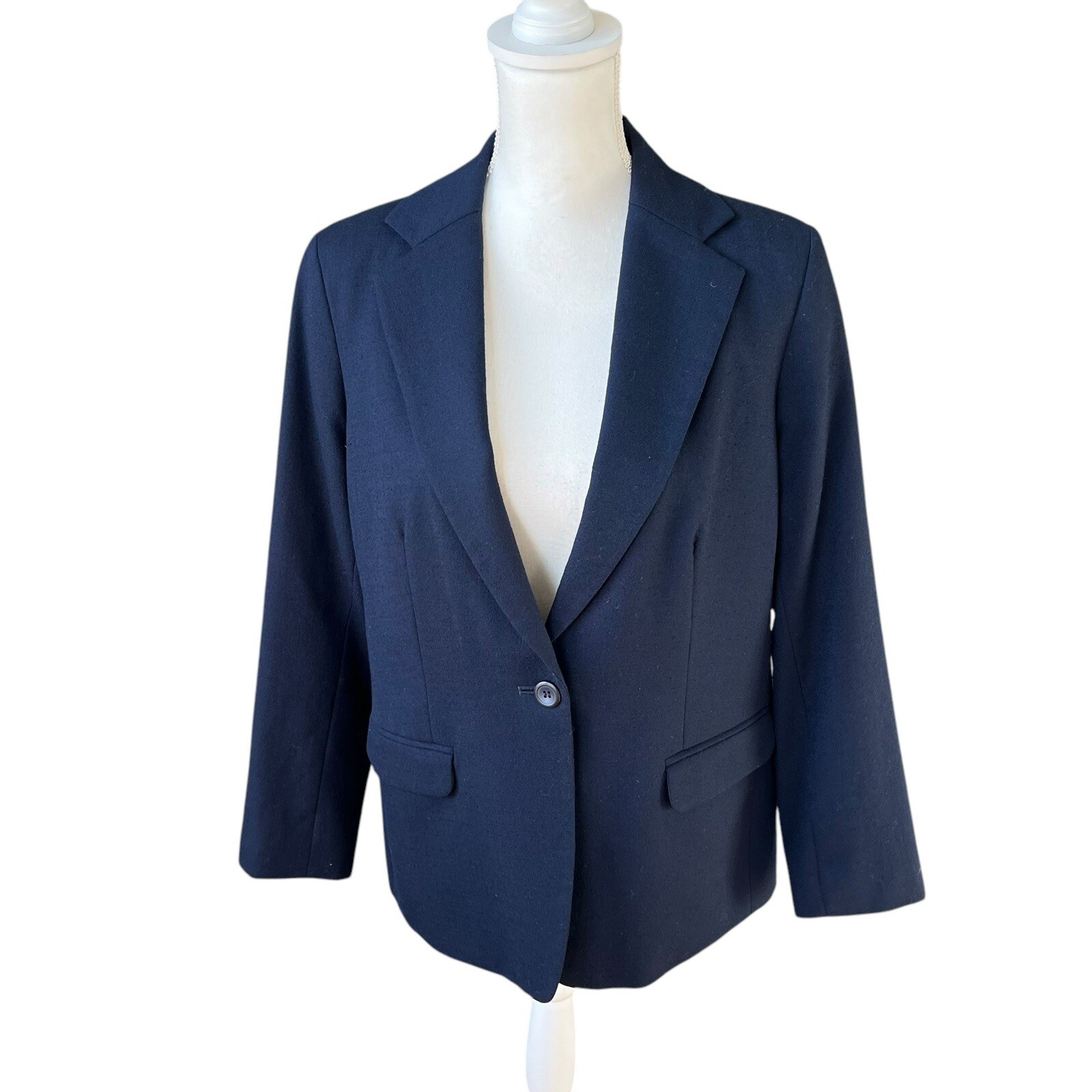 Pendleton navy blue wool blazer one button women … - image 1