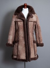 Vintage Sheepskin Shearling Coat Size 10