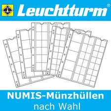 Leuchtturm Münzhüllen NUMIS Hüllen für Münzen Format nach Wahl 17 34 44 Euro KMS