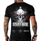 Stuff Box Herren kurzarm Shirt Tree Skull schwarz STB-1325 gR S bis 5XL Tshirt