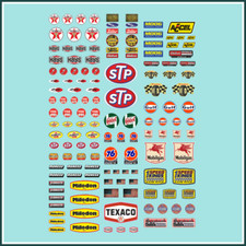Decal 1:24 / 1:18 - 144tlg. f. Schweller & Kotflügel Racing Slotcar Gasoline USA