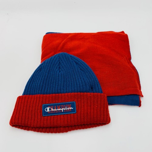Red Casual Winter Scarf And Beanie Hat 
