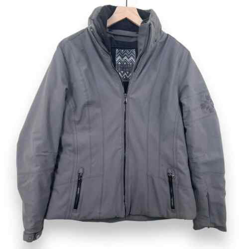 Poivre Blanc France Women's Grey Nylon Athleisure Ski Sports Jacket Size Large