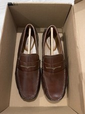 Image of Clarks Men's Ashmont Way Slip-On Loafer, Cognac Smooth Leather, 6 UK