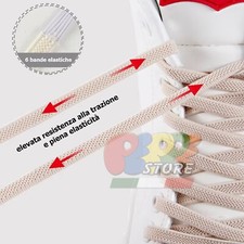 Aililong Grandi Lacci p20mm Lacci Bianchi per Scarpe Sportive, Lace Campus, Piatti e Larghi, Lunghezza 120cm, 1 Paio