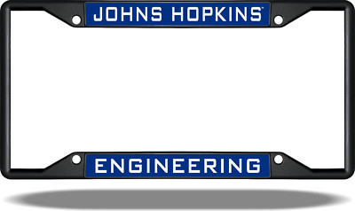 Johns Hopkins ENGINEERING Black License Plate Frame