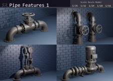 Industrial Piping - Valve, Pump & Sensor - 1/35, 1/32 resin model