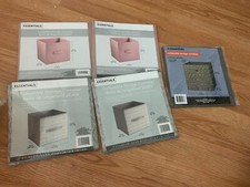 Lot x5 Storage Containers 10.5" x 11" x 10.5" Bins Organizer Boxes Basket